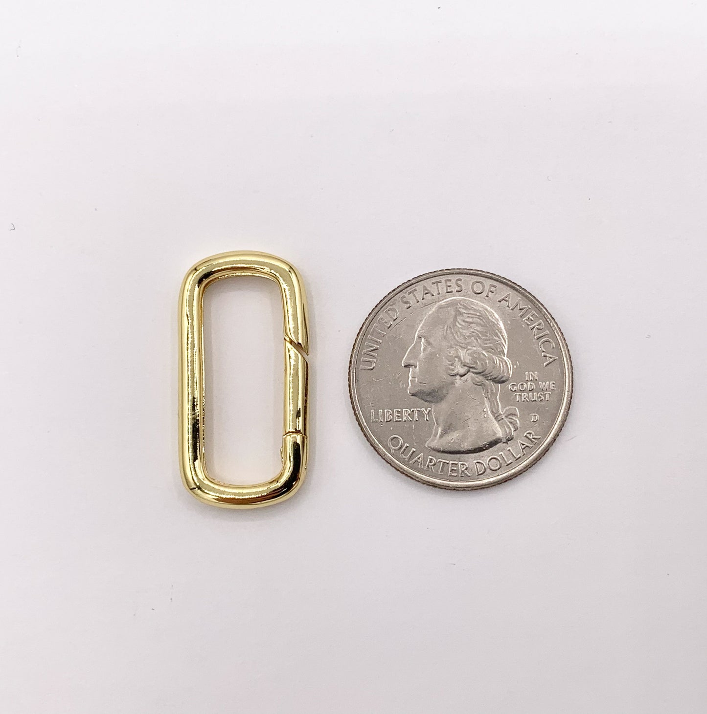 18K Gold Plated Oval Snap Hook Clasp Keyring Clasp 5 PCS