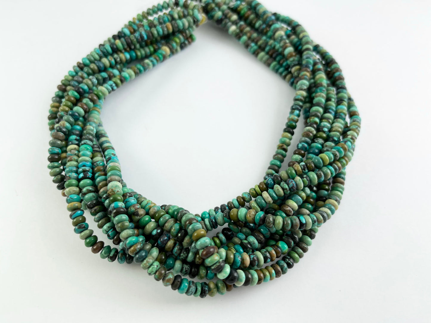 Guaranteed 100% Genuine Natural Turquoise 5mm Roundelle Natural Mineral Authentic Gemstone Beads Around 15-16" *See Description for details