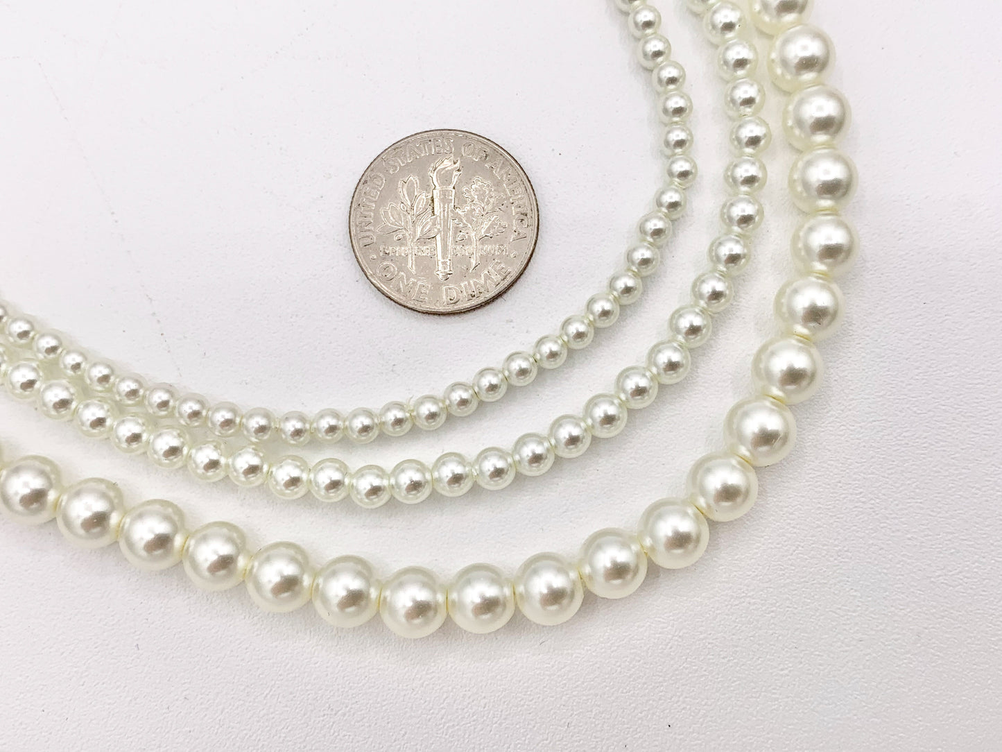 Delicate Dainty Minimalist Pearl Finished Necklace with Gold Plated Copper Clasps 1 PC
