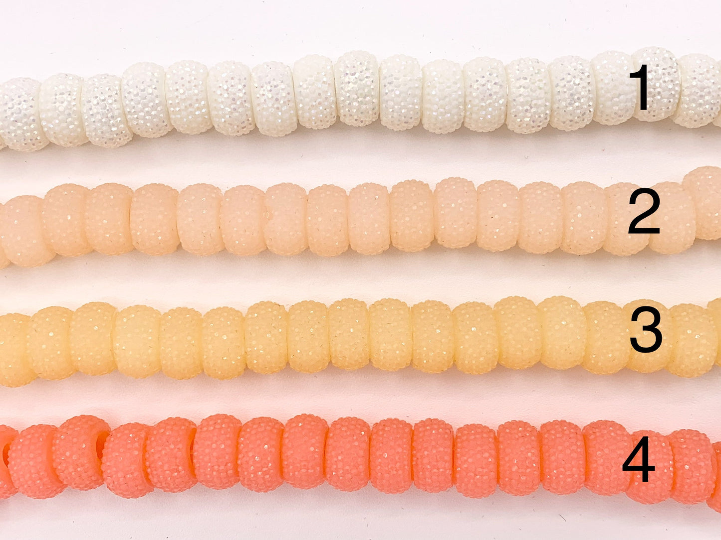 8x14mm Acrylic Druzy Shiny Wheel Shape Acrylic Beads Large Hole Rhinestone Acrylic Rondelle Beads 7" Long | Available in 16 Colors