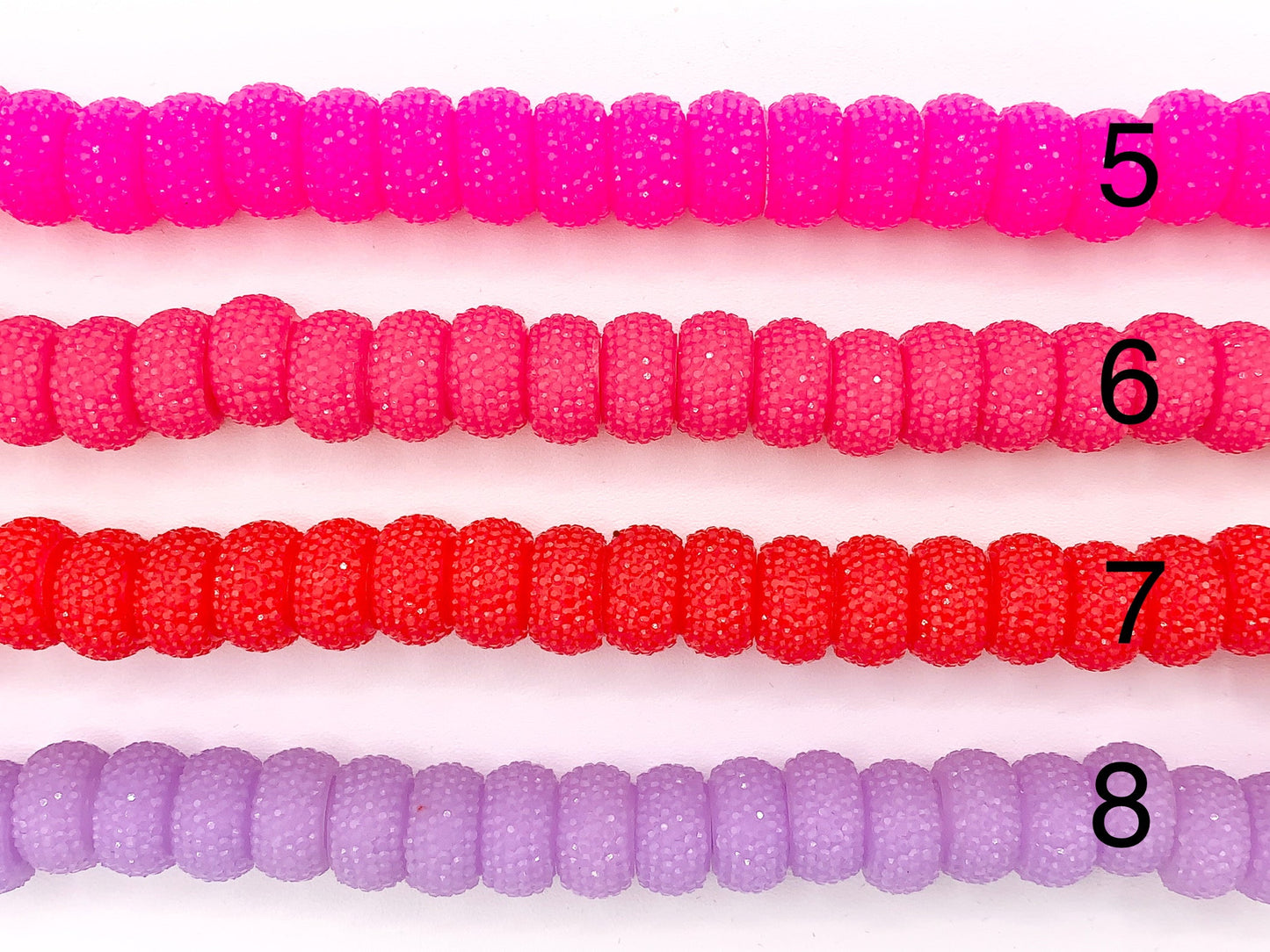 8x14mm Acrylic Druzy Shiny Wheel Shape Acrylic Beads Large Hole Rhinestone Acrylic Rondelle Beads 7" Long | Available in 16 Colors