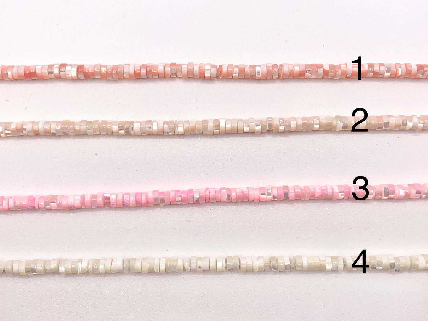 5-6mm Natural Trocas/Trochidae Shell Heishi Beads Mosaic Disc Shape Beads Around 15" Available in 8 Colors
