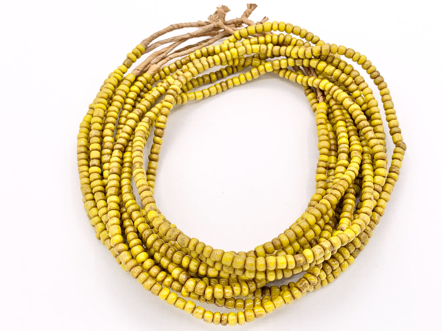 4mm African Sandcast Electroplated Seed Beads Handmade Glass Beads From Ghana in Red, Baby Blue, Yellow, Dark Blue, Antique Gold And Green