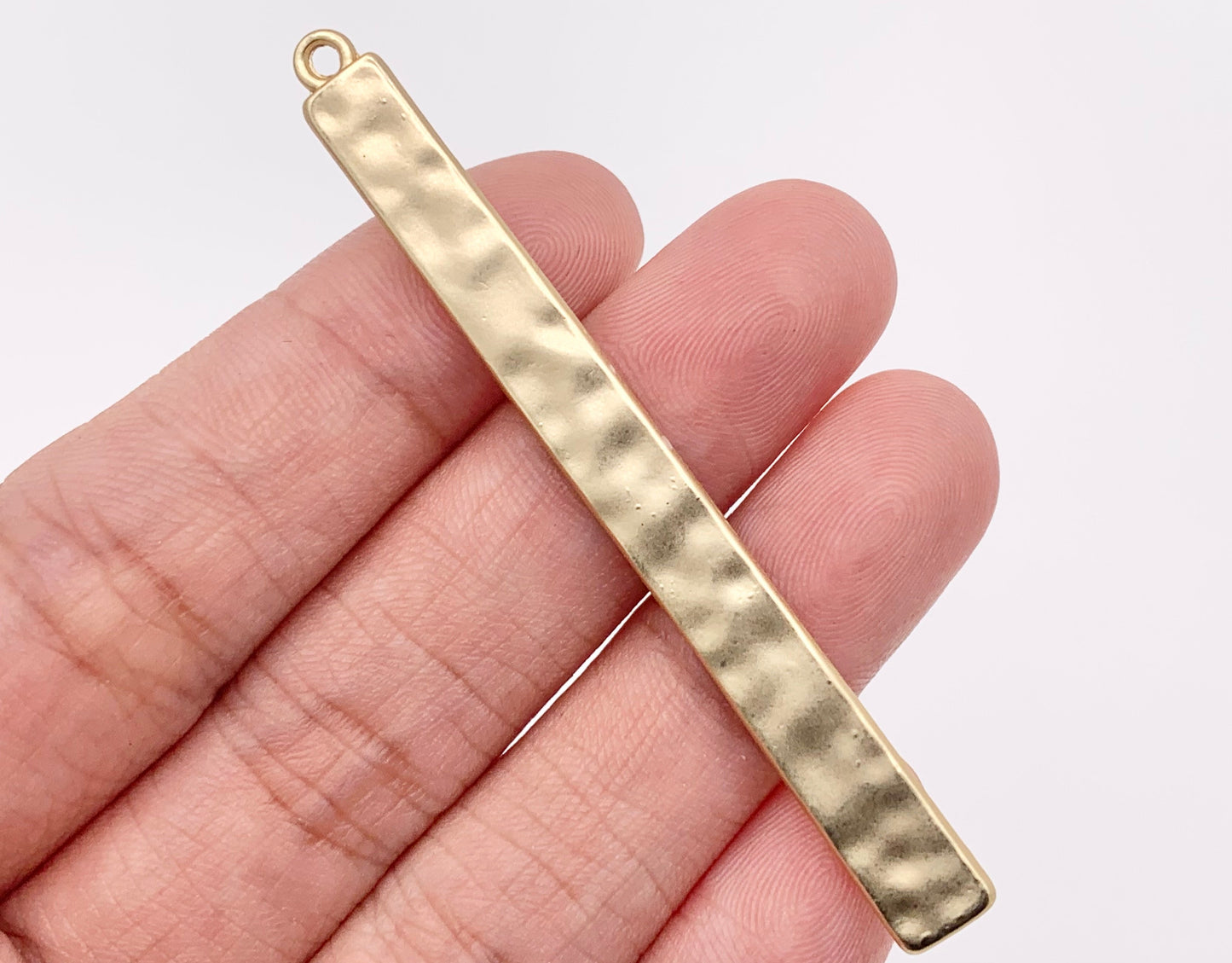 6x63mm/2.48 inches Pewter Hammered Bar Pendants Bulk Order in Light Gold, Gold, Matte Gold, Silver, Brass, Gunmetal and Copper