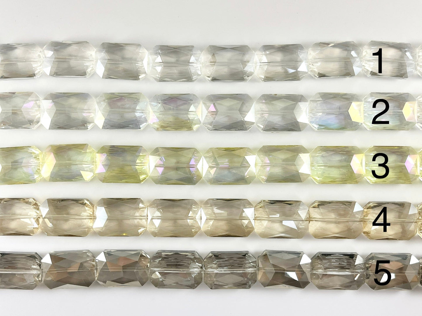 Faceted Shiny 18x26mm Dyed Glass Rectangle Crystal Strands (23 Colors Available!!) Around 11-12"