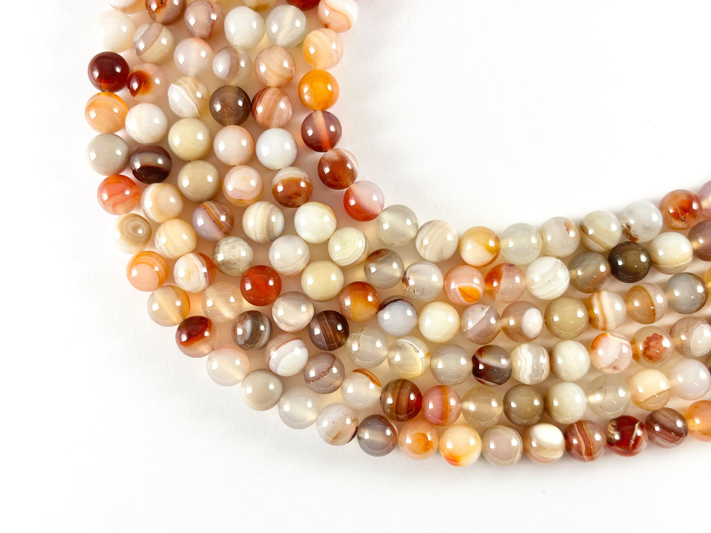 High Quality Bright Orange Color Sardonyx Dyed Agate Round Smooth Natural Stone Beads Beads 6mm 8mm 10mm 12mm 14mm Around 14-15"