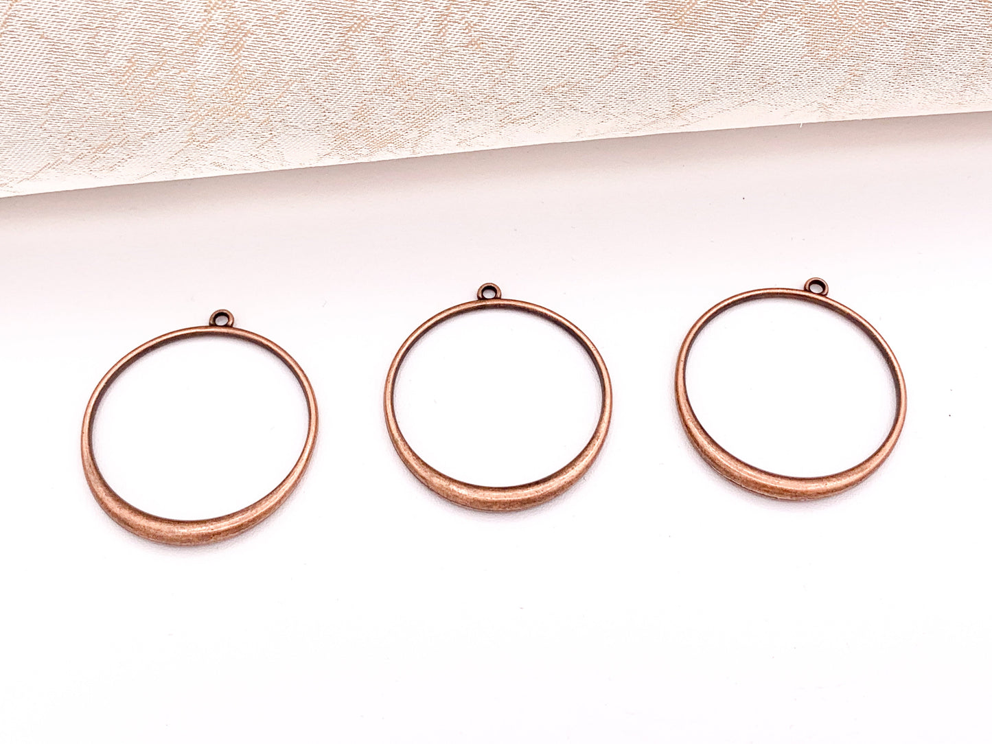 34mm Pewter Circle Pendants Bulk Order in Light Gold, Gold, Matte Gold, Silver, Brass, Gunmetal and Copper