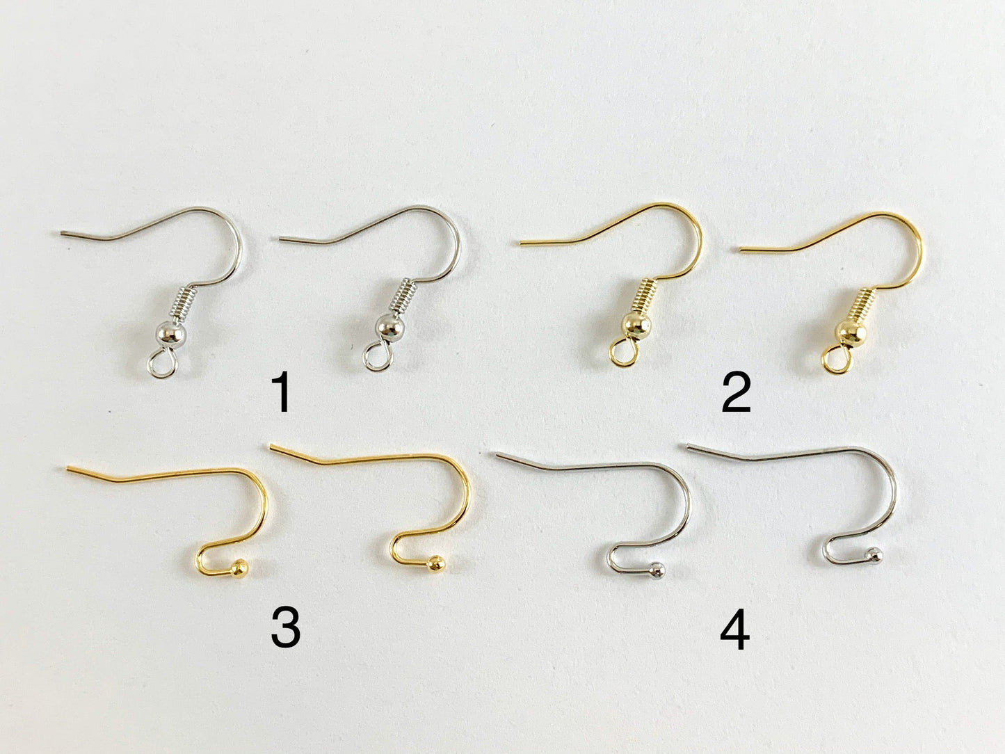 Real Gold 18K Plated Brass Earring Hook 95-100PCS