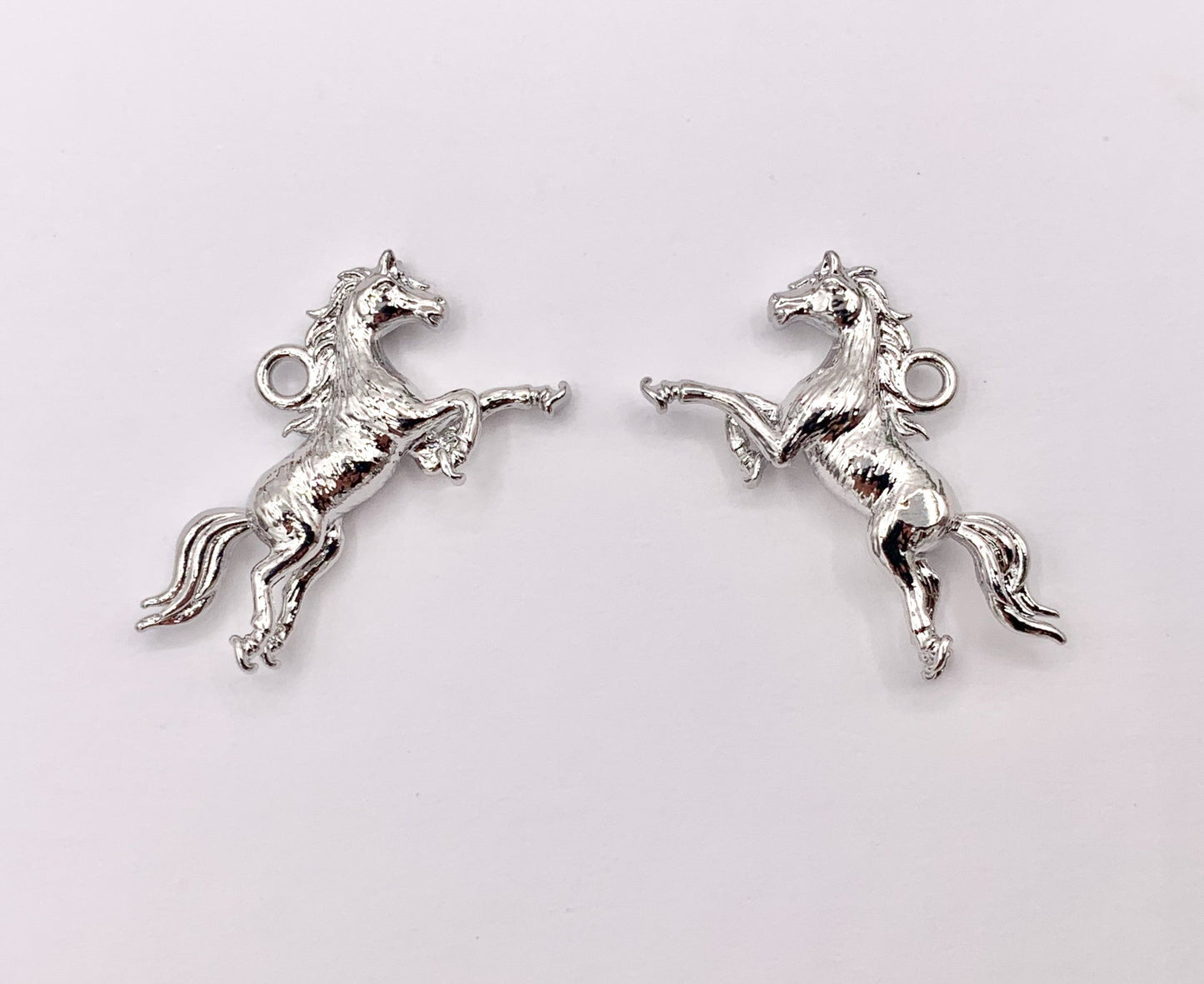 Detailed 3D Horse Charm in Real 18K Gold/Silver Plated Over Copper 10 PCS