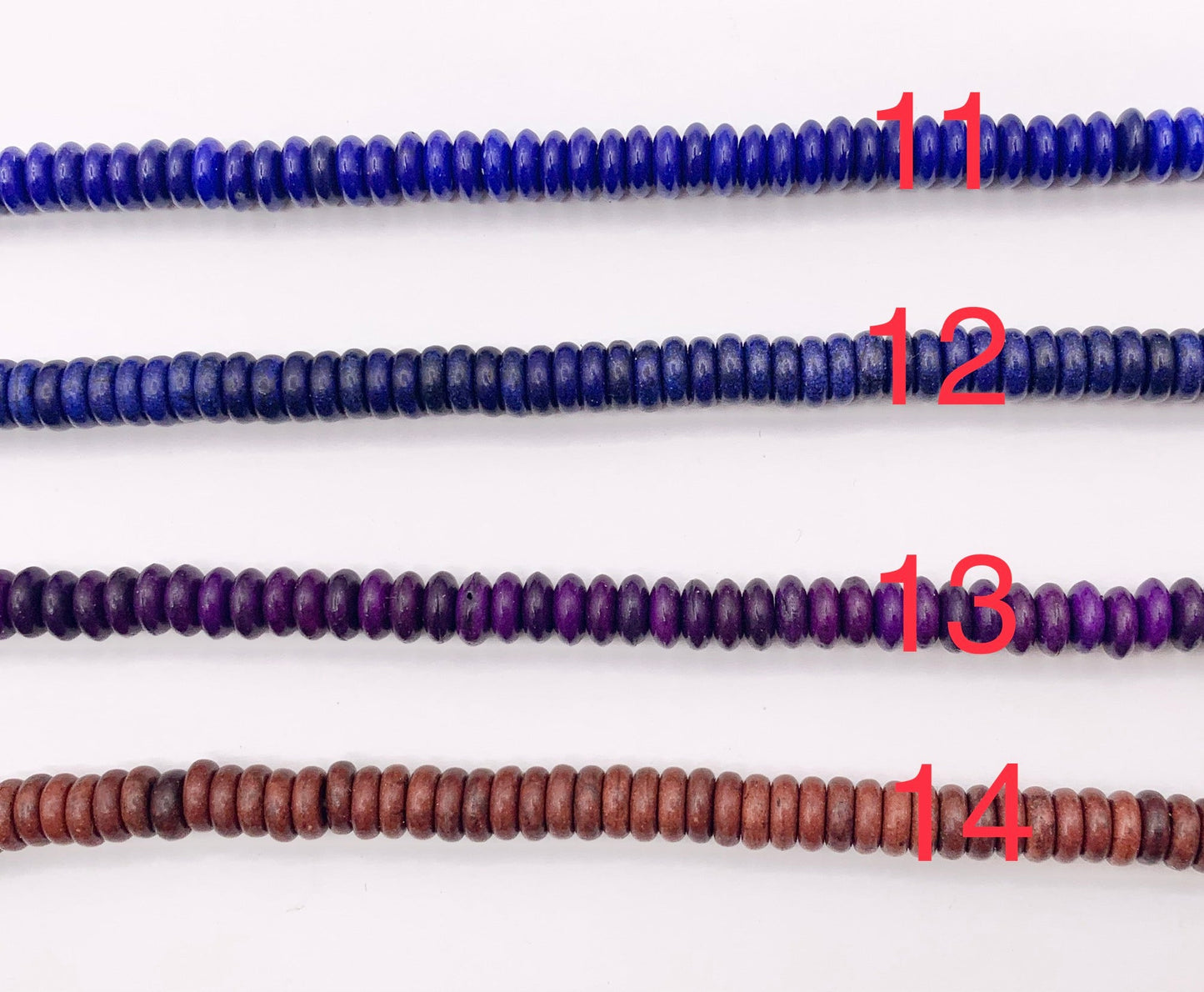 2x6mm Howlite Rondelle Beads White, Red, Turquoise, Multicolor, Green, Red, Dark Blue, Purple And More Around 15" Price 1 Strand