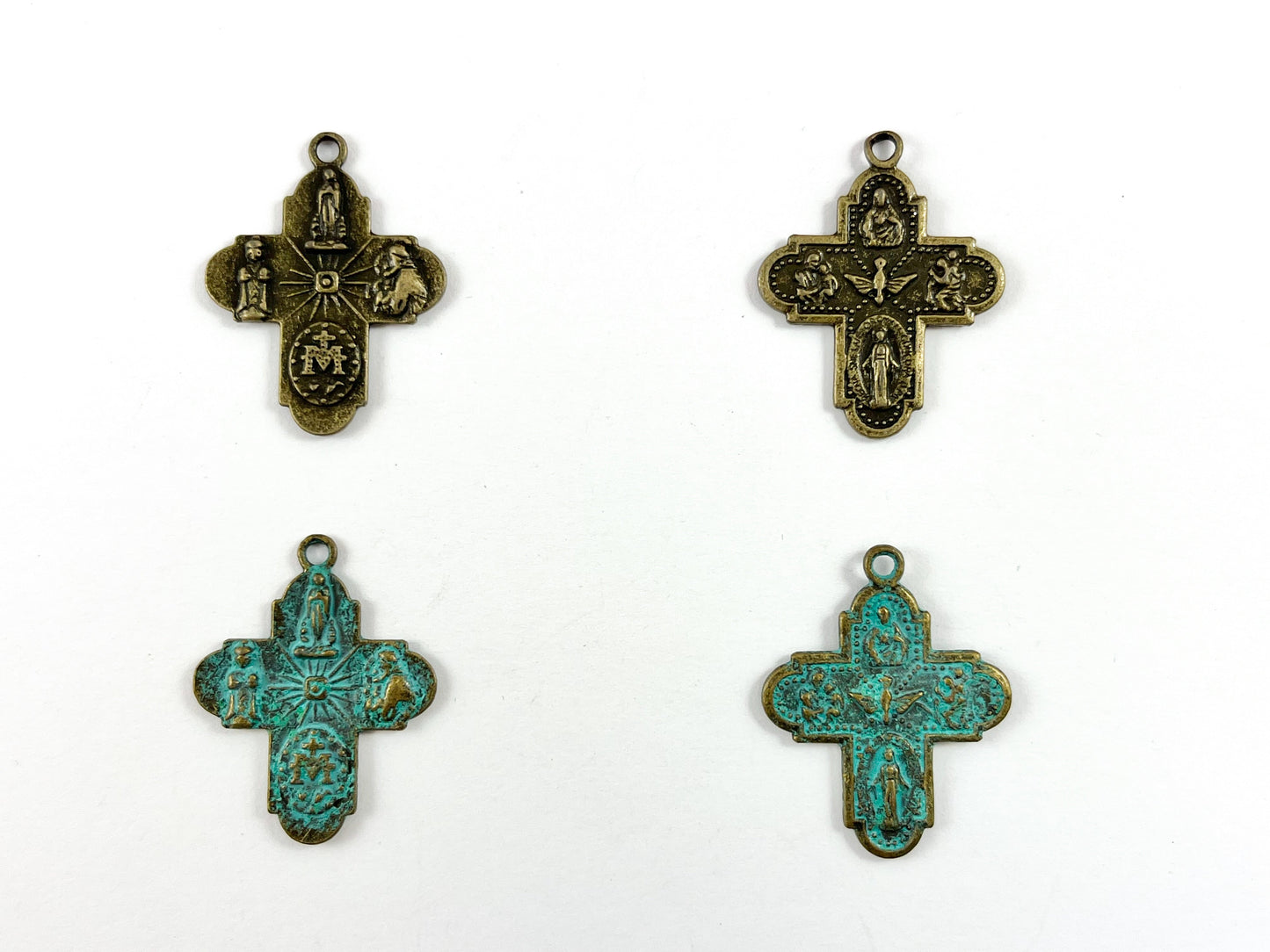 23x30mm Pewter Religious Cross Pendants Bulk Order in Antique Gold, Silver, Gunmetal, Brass and Patina