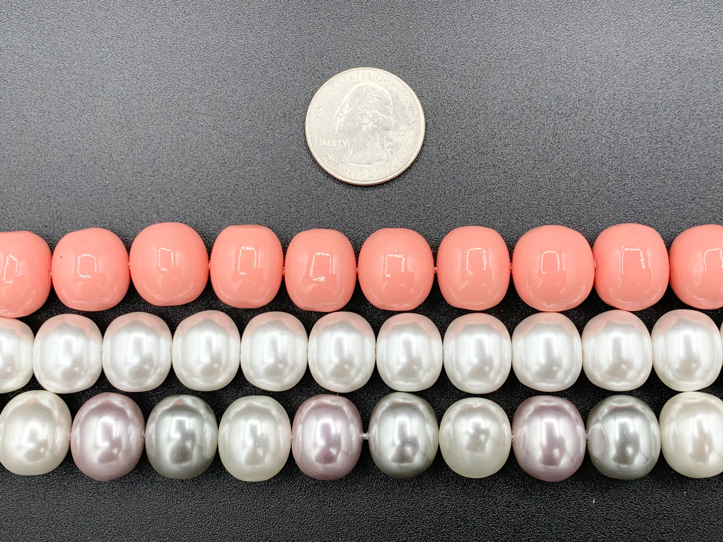 12x16mm Shell Pearl Egg Shape Beads Pearl Powder Coated Shell Oval Beads Around 15-16" (1 Strand)