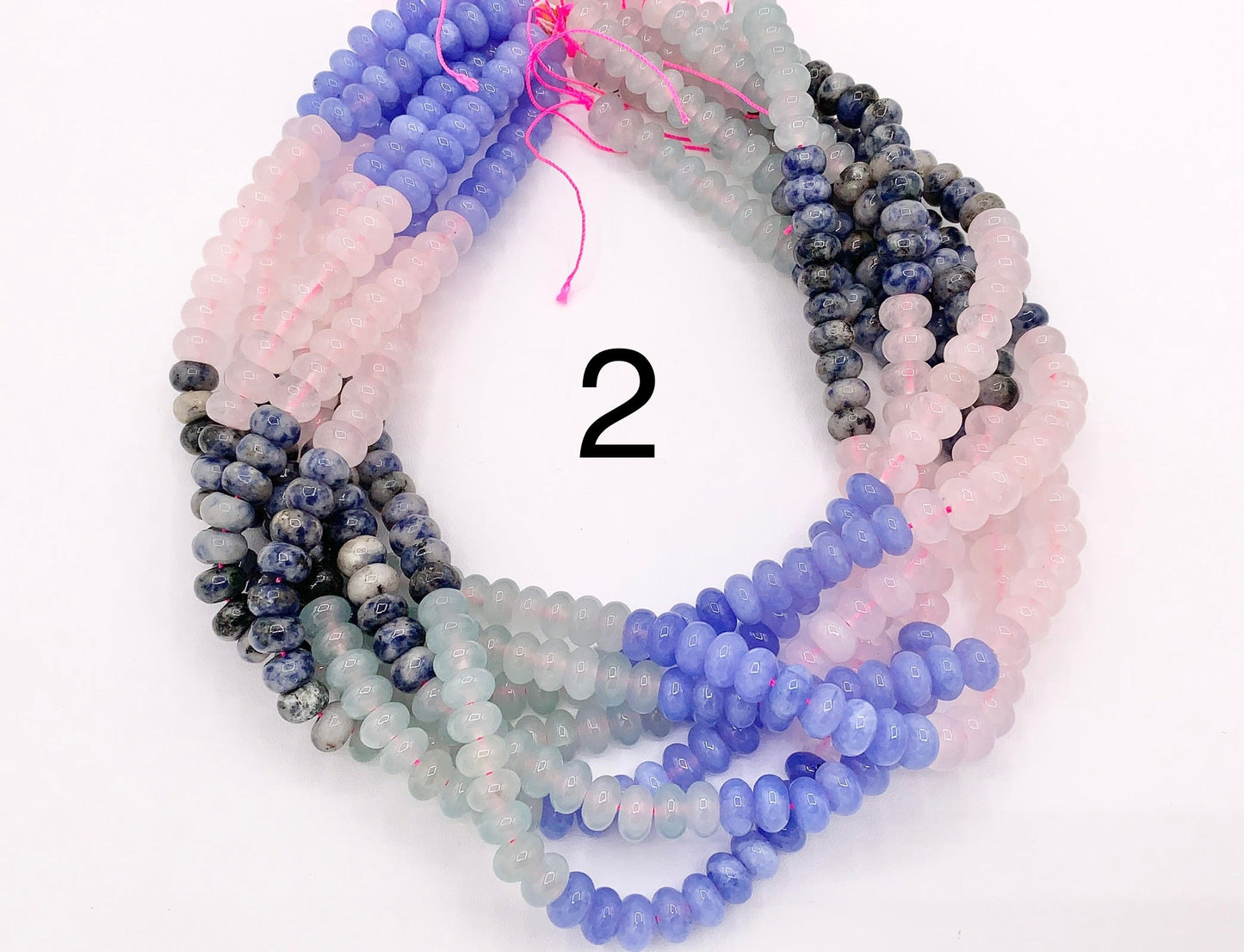 5x8mm Beautiful Mixed Color Quartz Smooth Rondelle Beads | Multicolor Dyed Jade, Jasper And Quartz Beads Natural Stone Beads Around 15"
