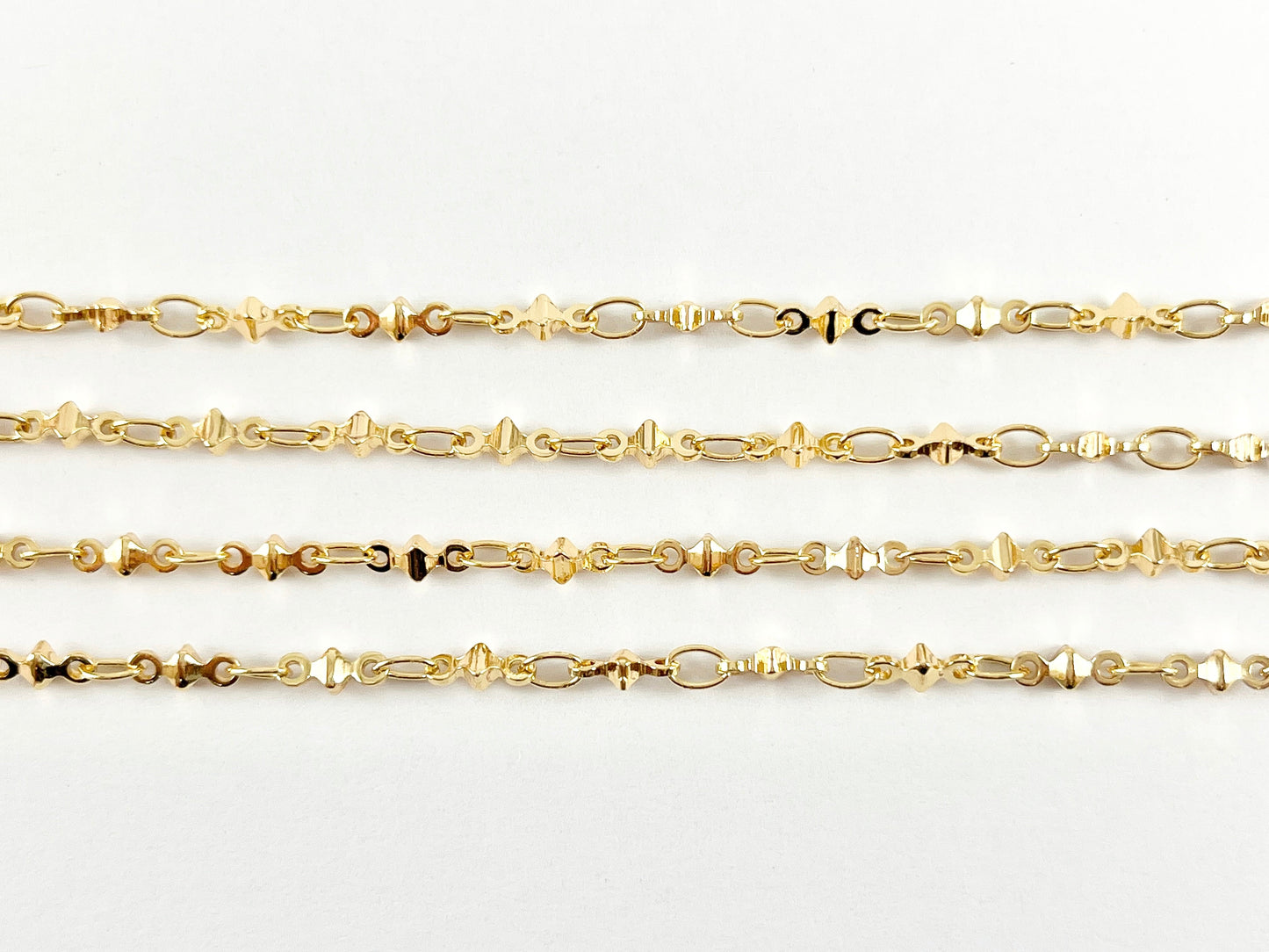 Minimalist Dainty Nugget 18K Gold Plated Chain for Necklace and Bracelet Making
