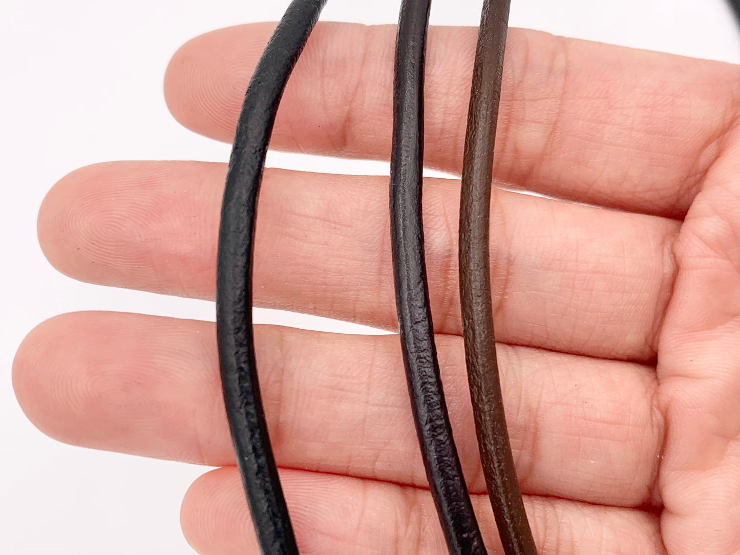 Genuine Greek Cow Leather Necklace With 925 Sterling Silver Clasps | Sturdy And Long Lasting Leather Necklaces 16" 18" 20"
