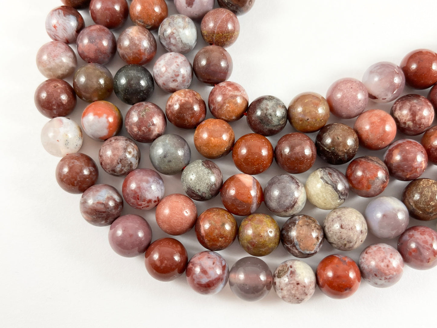 Red Hungarian Agate Round Smooth Shiny Natural Stone Beads 6mm 8mm 10mm