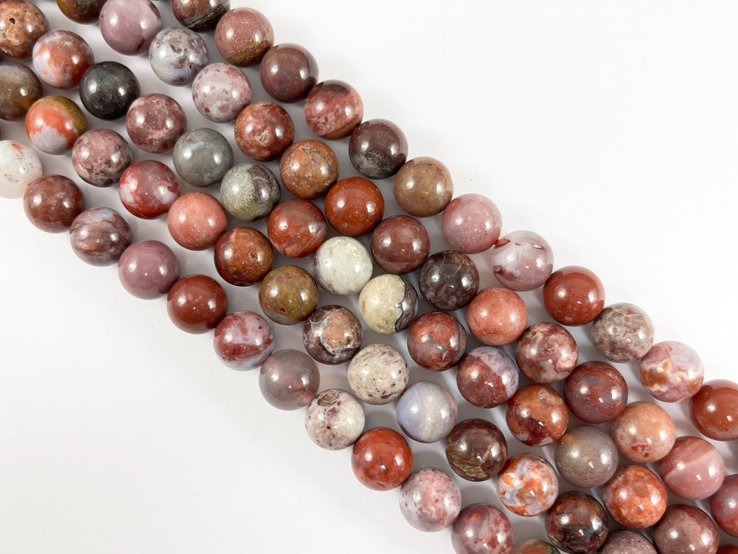 Red Hungarian Agate Round Smooth Shiny Natural Stone Beads 6mm 8mm 10mm