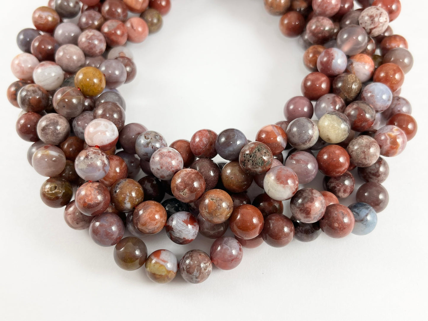Red Hungarian Agate Round Smooth Shiny Natural Stone Beads 6mm 8mm 10mm