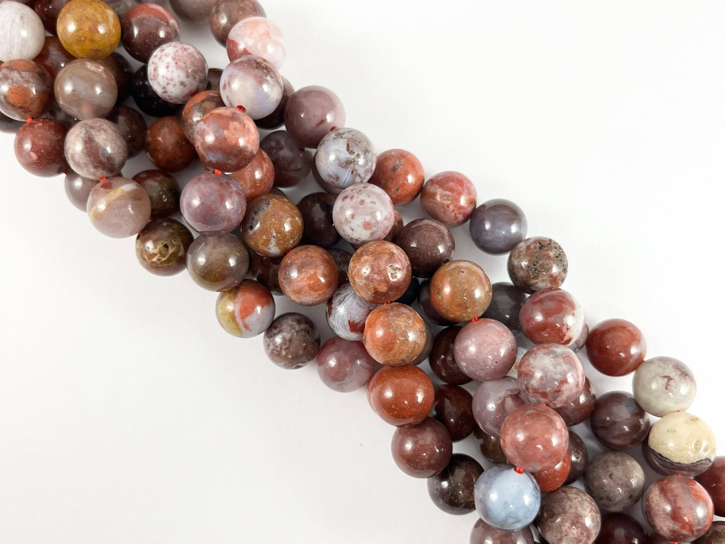 Red Hungarian Agate Round Smooth Shiny Natural Stone Beads 6mm 8mm 10mm