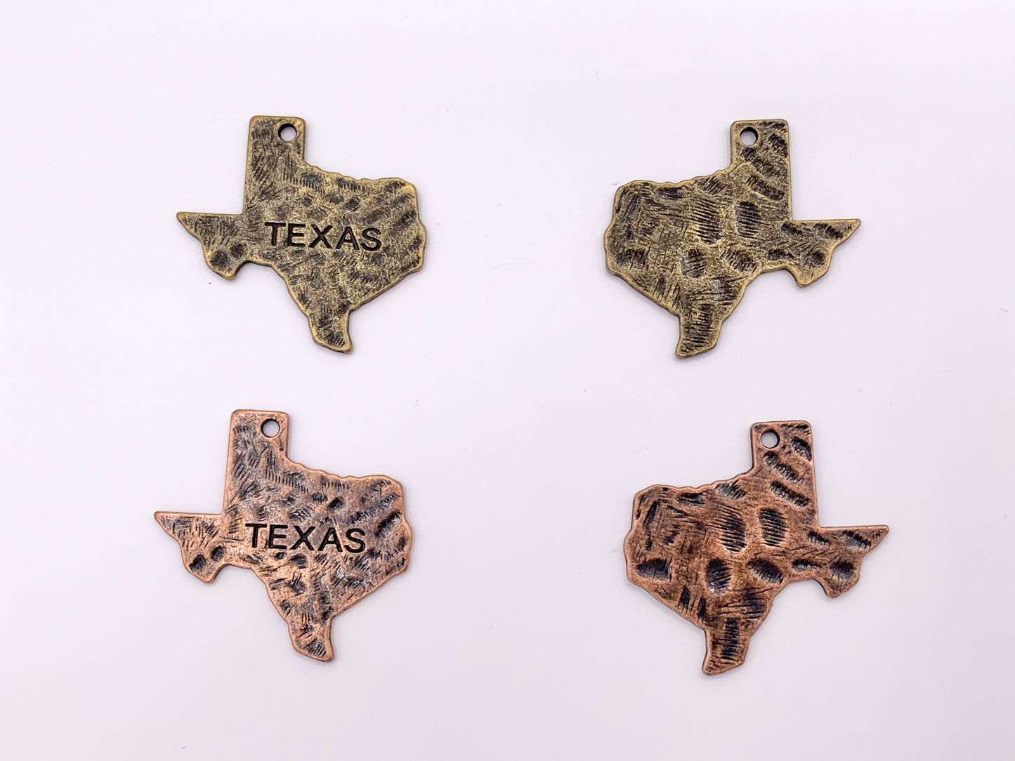 29x31mm Pewter Texas State Charms in Gold, Matte Gold, Matte Silver, Brass, Copper, Gunmetal and Patina