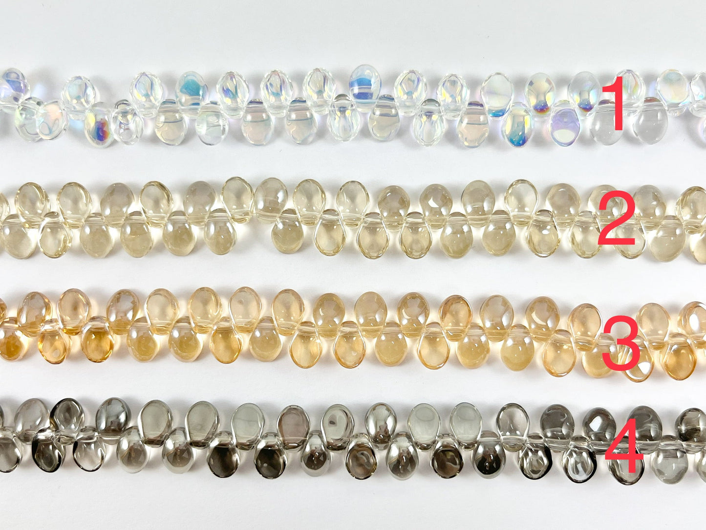6x8mm High Quality Crystal Flower Petals Faceted Shiny Top Drilled Tiny Nugget Crystal Beads Strand