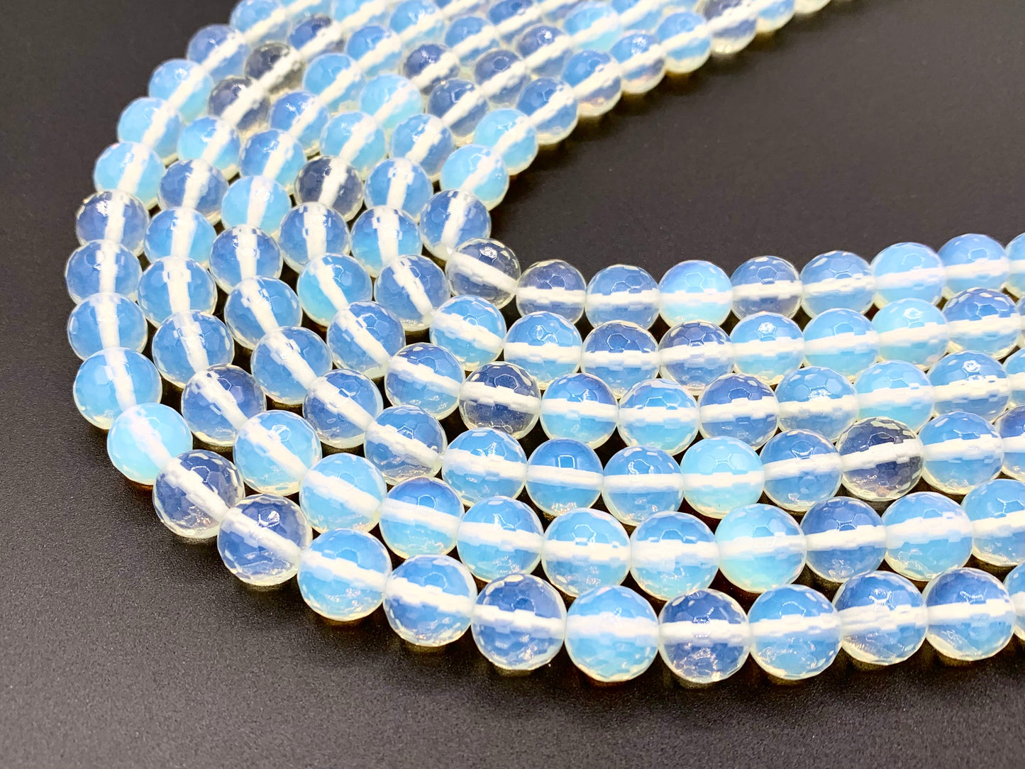 Opalite Round Faceted Shiny Beads 4mm 6mm 8mm 10mm 12mm 14mm 16mm Around 15"