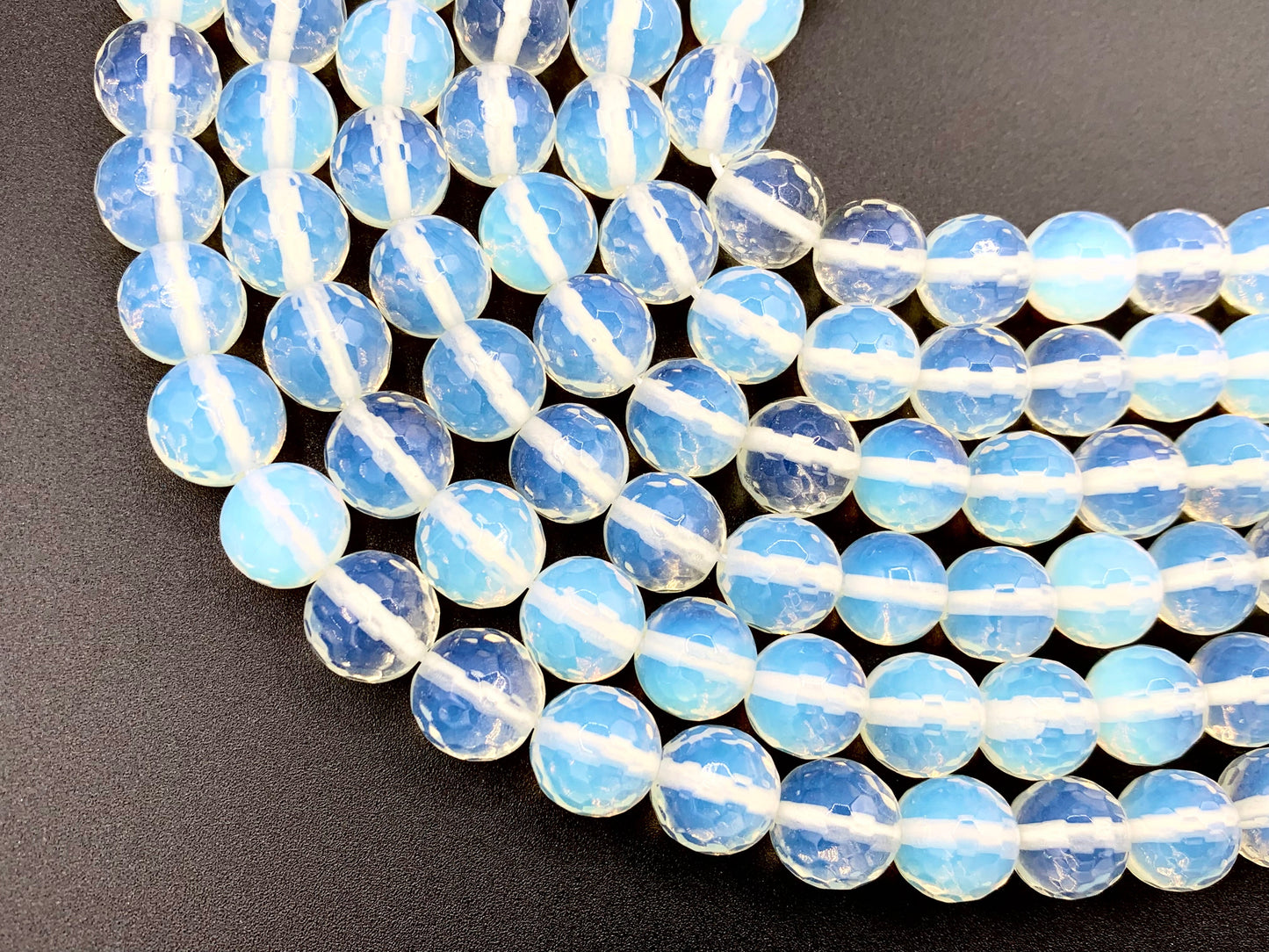 Opalite Round Faceted Shiny Beads 4mm 6mm 8mm 10mm 12mm 14mm 16mm Around 15"