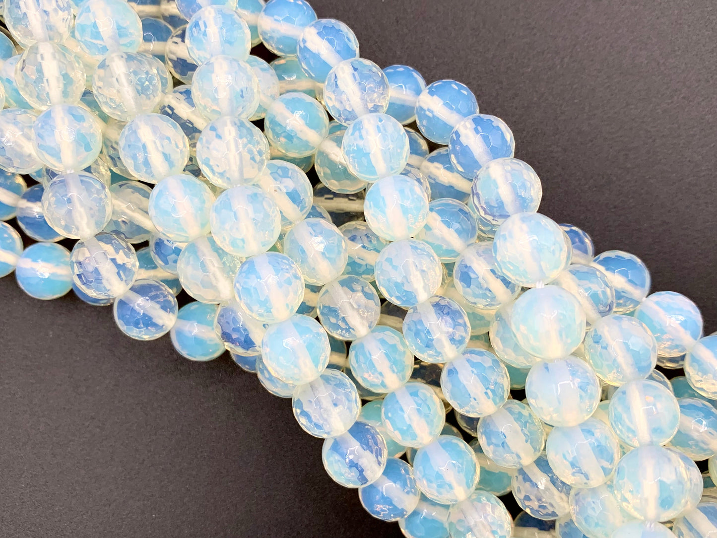 Opalite Round Faceted Shiny Beads 4mm 6mm 8mm 10mm 12mm 14mm 16mm Around 15"