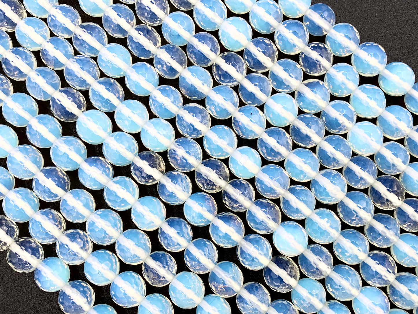 Opalite Round Faceted Shiny Beads 4mm 6mm 8mm 10mm 12mm 14mm 16mm Around 15"