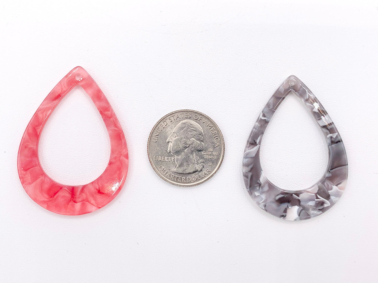 33x45mm Acetate Hollow Teardrop Earring Pendants Acetate Earring Findings For Jewelry Making 6 Colors Available 8PCS