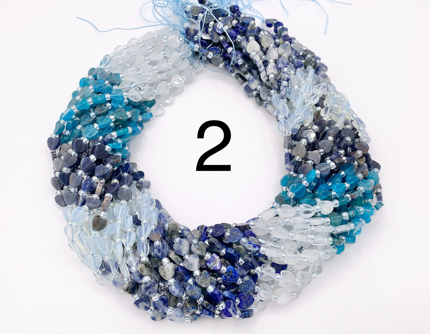 6mm Heart Shape Hand Cut Mixed Gemstone Beads Valentine's Day Heart Beads 14-15" Dyed Jade/Quartz/African Turquoise/Lapis/Agate Etc 1 Strand