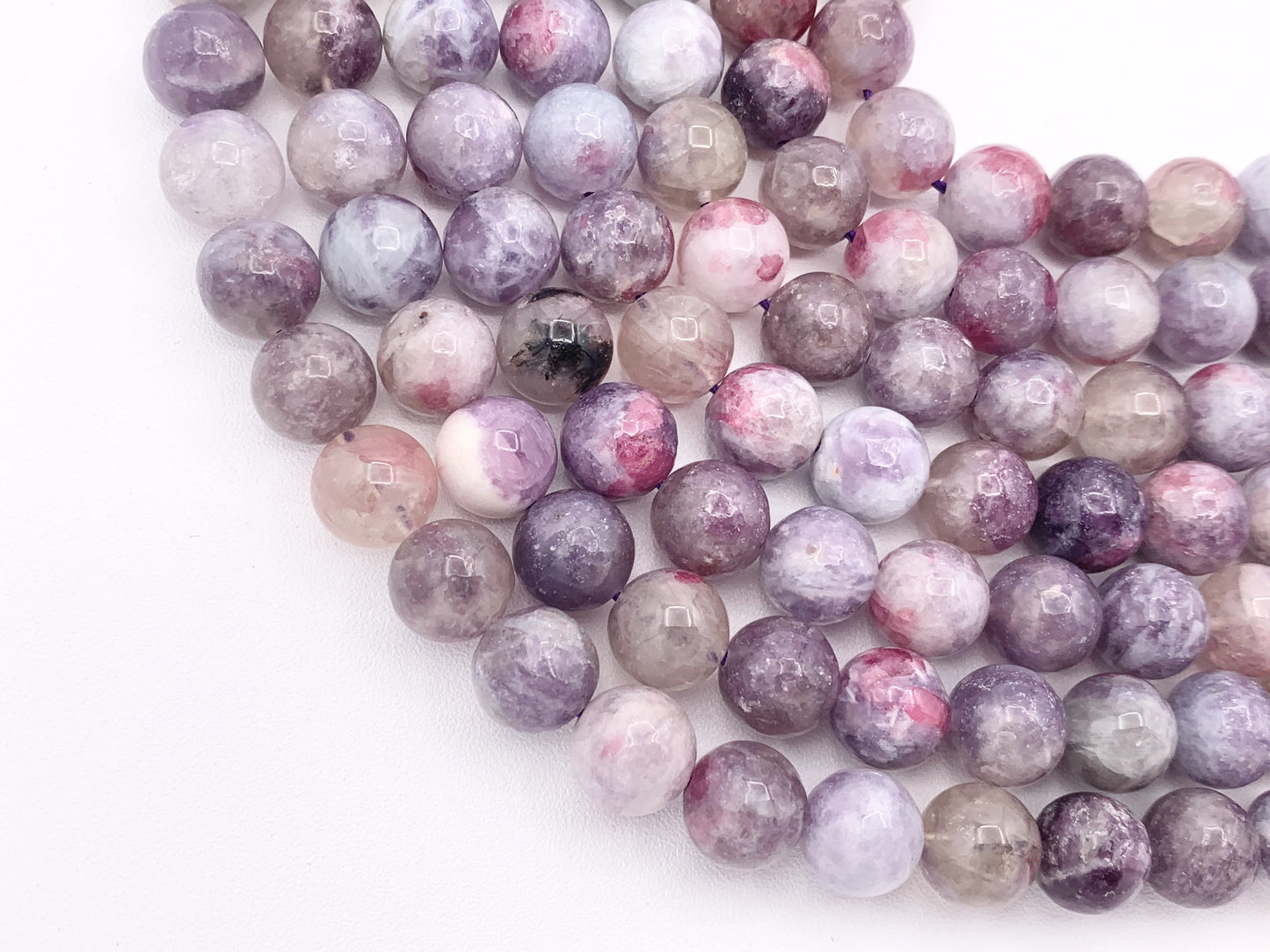 Siberite Tourmaline Round Smooth Shiny Natural Purple Gemstone Beads 15" 6mm 7mm 8mm 9mm 10-11mm