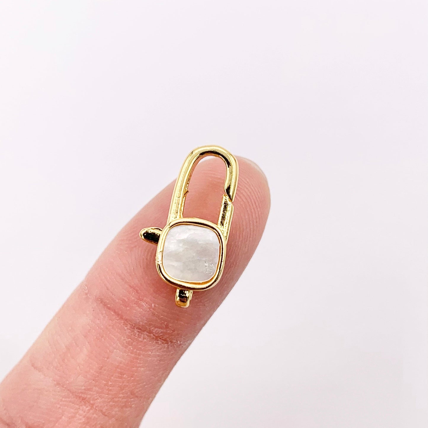 18mm Minimalist Shell Lobster Clasp in 18K Gold Plated Copper Clasp Component for Jewelry 8 PCS