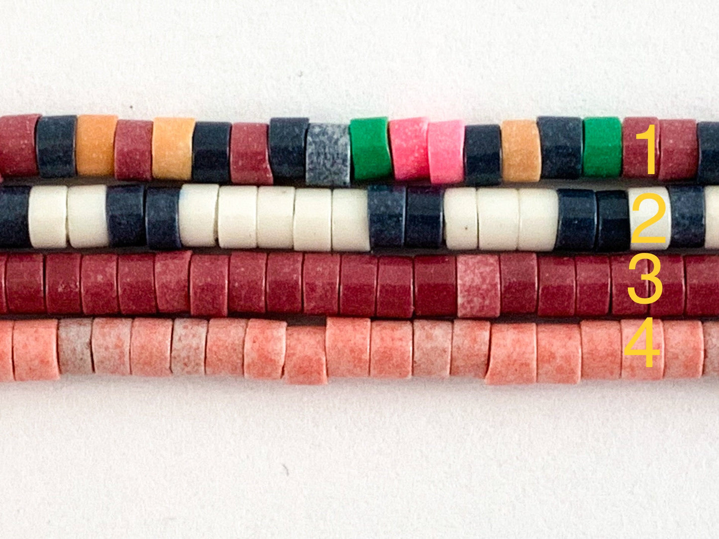 2-3mm Soft Color Agate Heishi Smooth Shiny Beads Around 16"