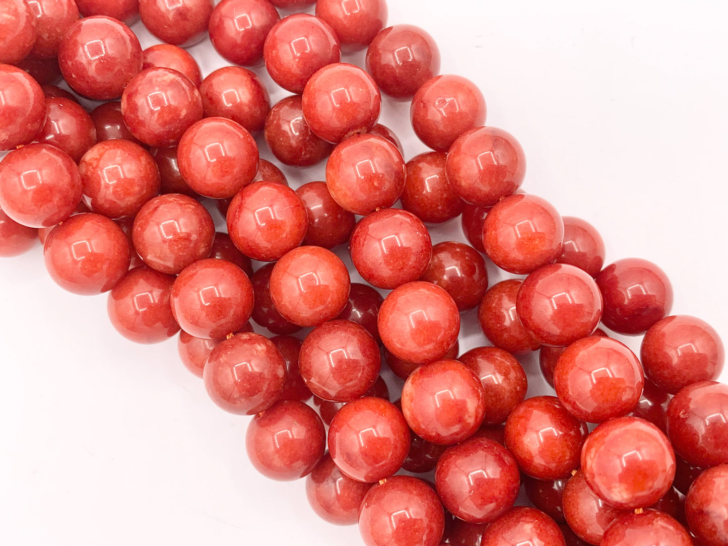 Dark Orange Dyed Malaysian Jade Round Smooth Shiny Natural Stone Beads Beautiful Reddish Orange Color Beads 6mm 8mm 10mm 12mm Around 15"
