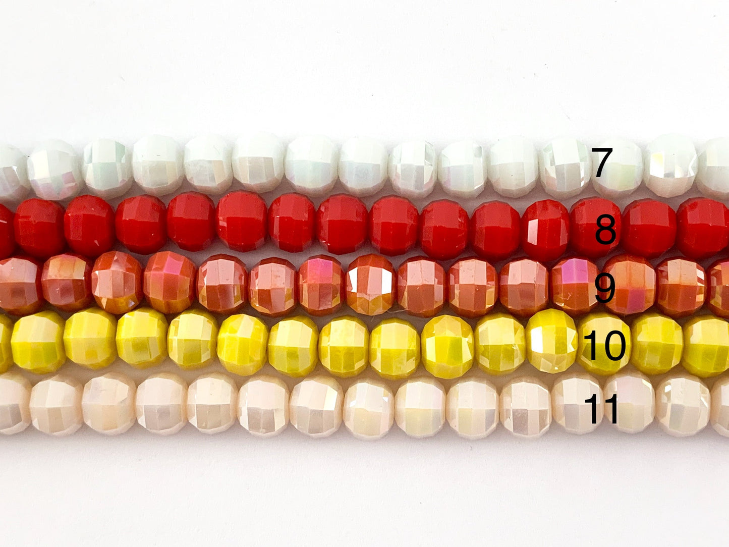 Faceted 36 Cut Shiny 8mm Dyed Jade Glass Pumpkin Shape Rondelle Crystal Strands (around 11")