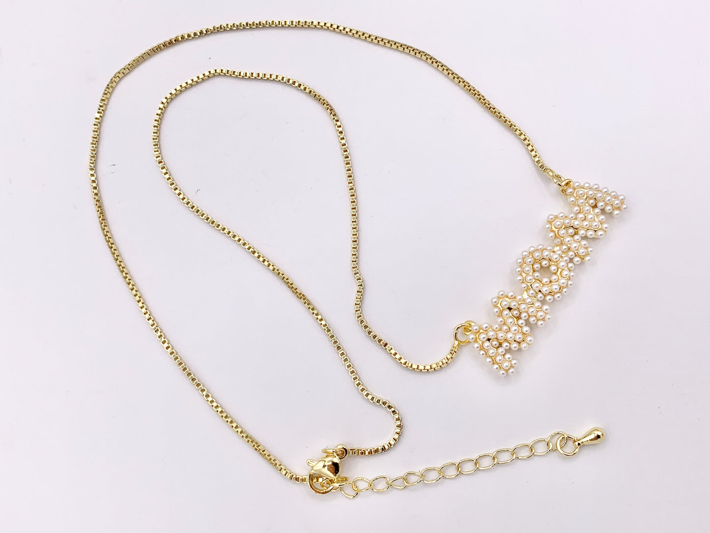 Delicate MOM Pearl Necklace Gold Plated Dainty Minimalist Pearl Finished Necklace Mother's Day Gift Idea Gift For Mom 3 PCS