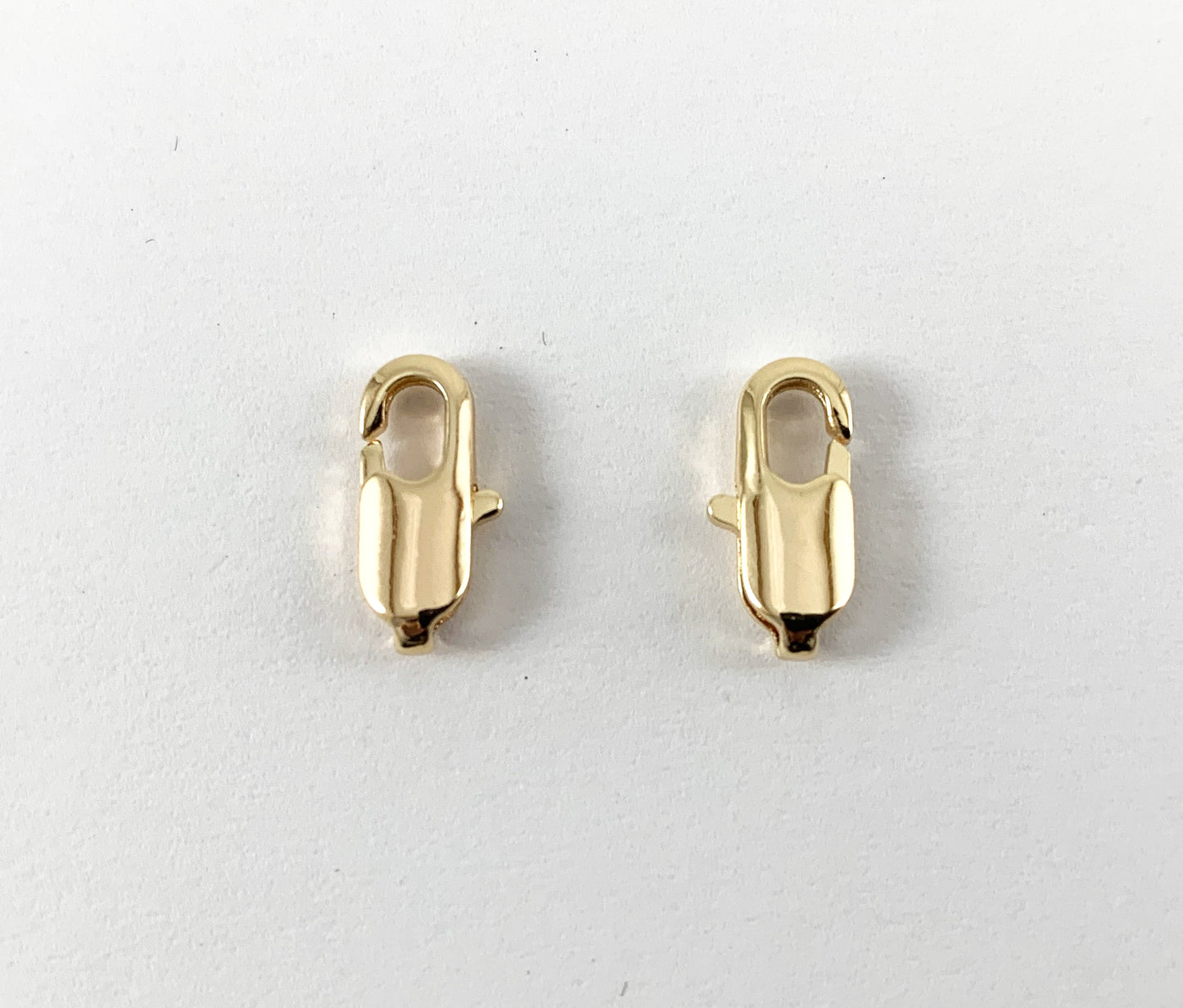 Real 18K Platinum/Gold Plated Lobster Clasps over Brass 25PCS