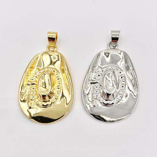 Western Cowboy Hat Texas Ranch Pendants in 18K Gold/Silver Plated Copper 6 PCS