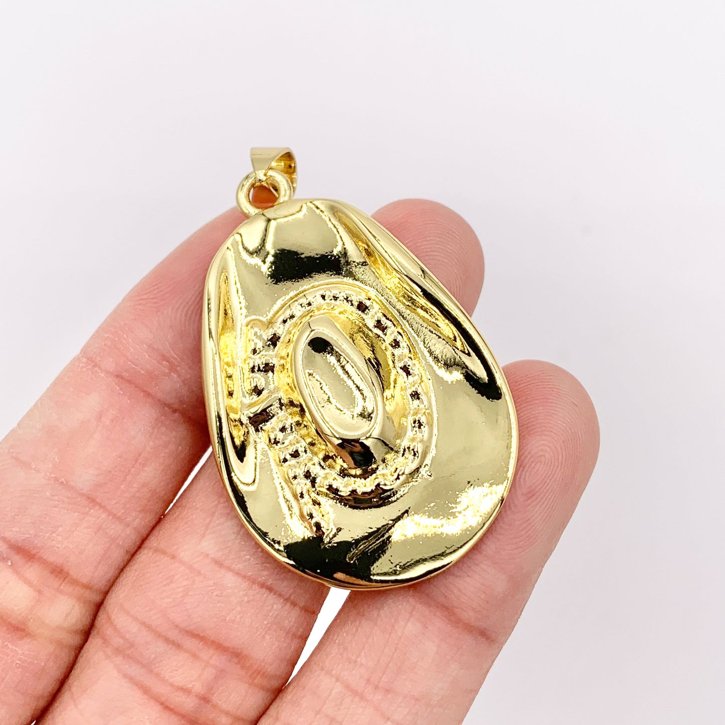Western Cowboy Hat Texas Ranch Pendants in 18K Gold/Silver Plated Copper 6 PCS