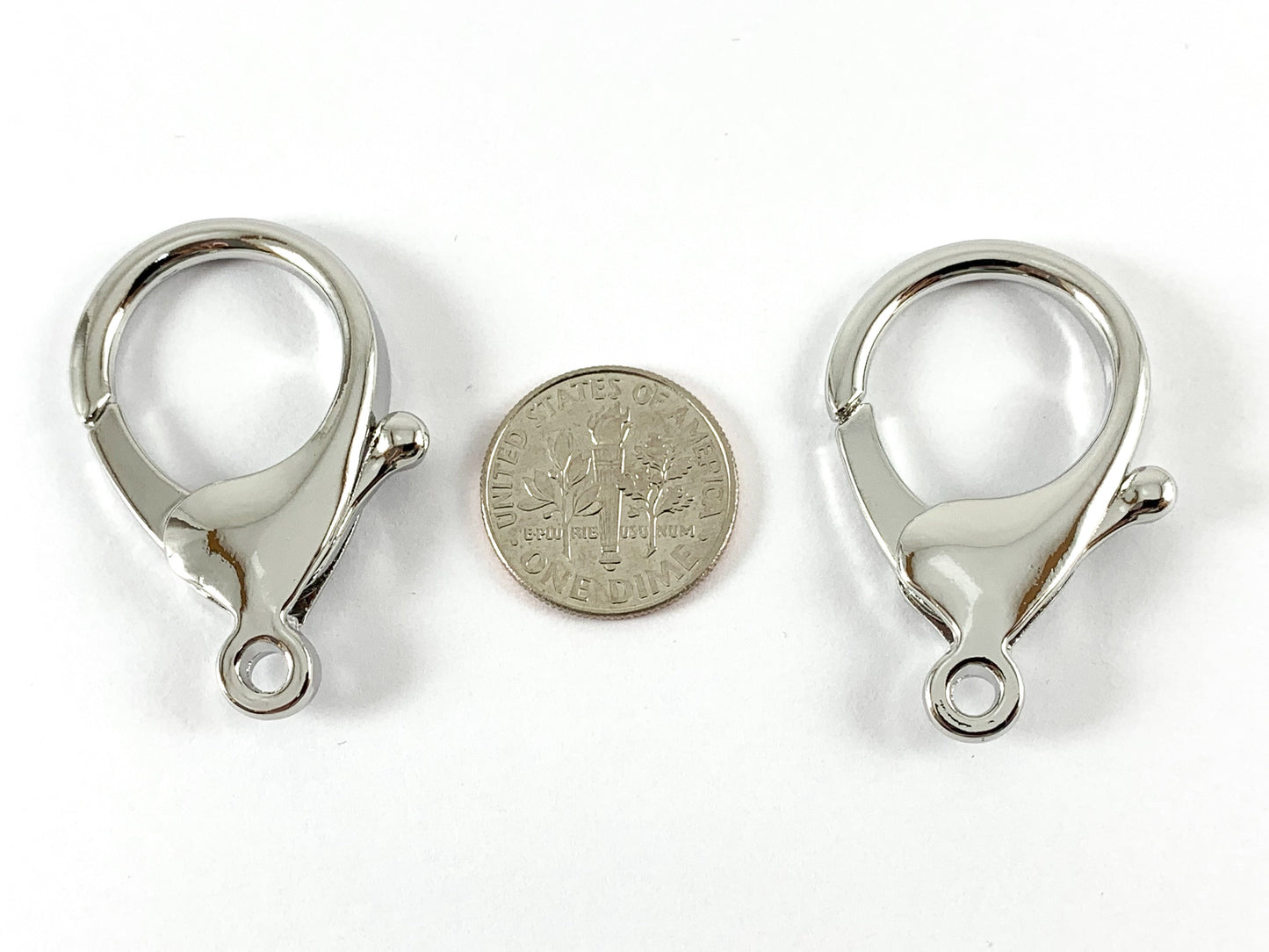 18K Gold/Platinum Plated Large Lobster Clasp 10PCS