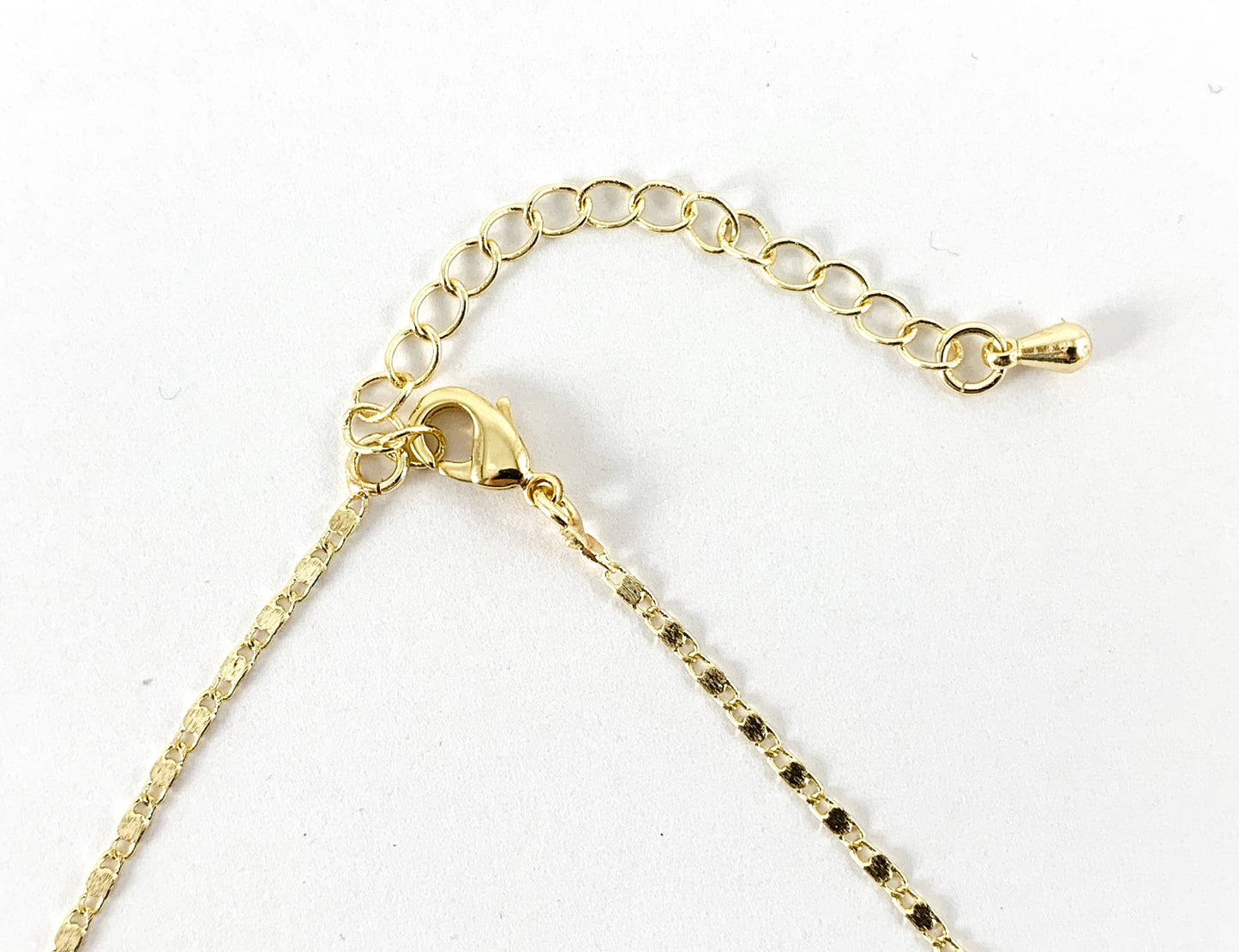 Delicate Gold Plated Dainty Minimalist Flat Link Necklace 10PCS