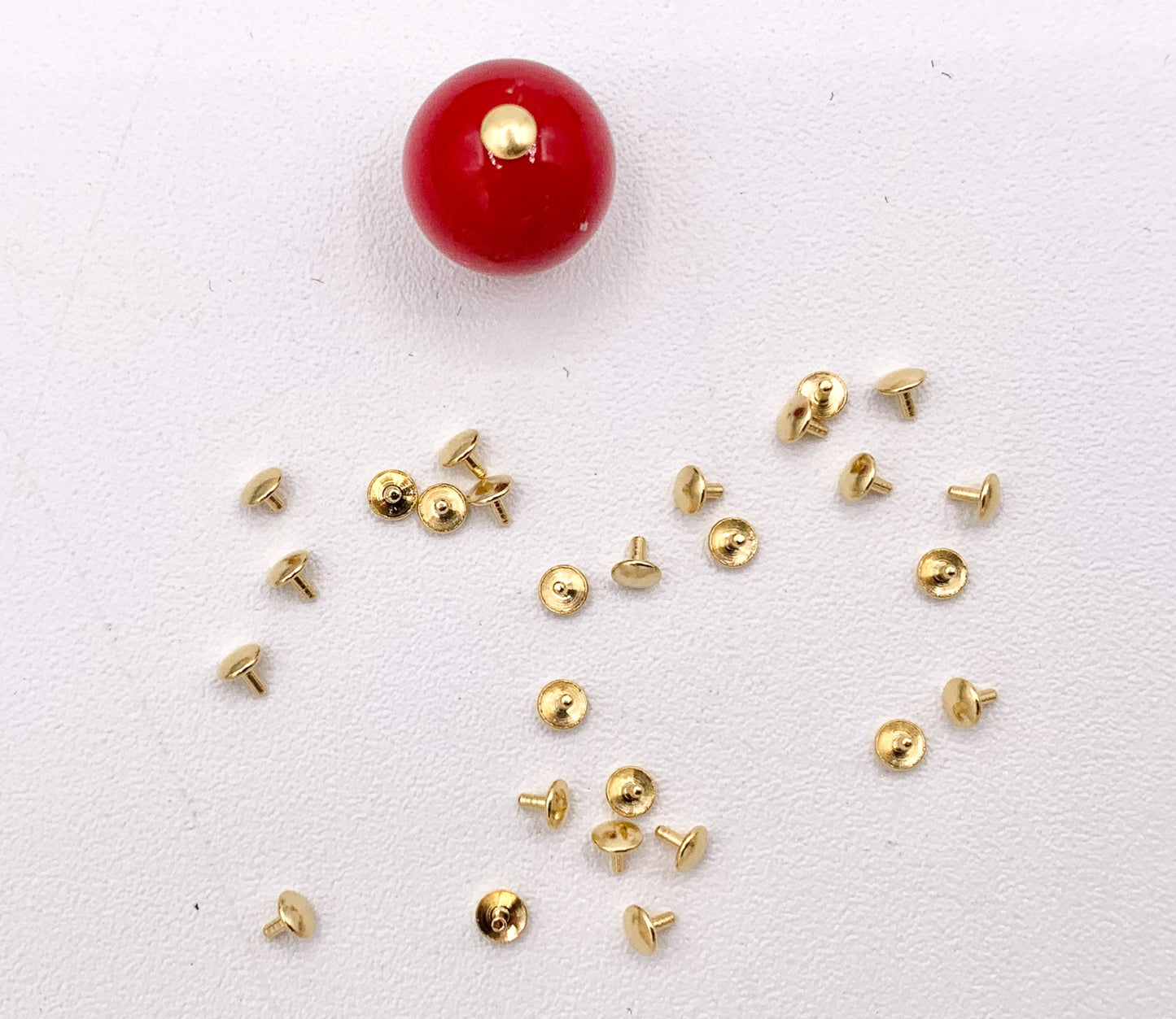 Bead Hole Cover Plug In Peg Stopper in 18K Gold Plated Copper 200 PCS