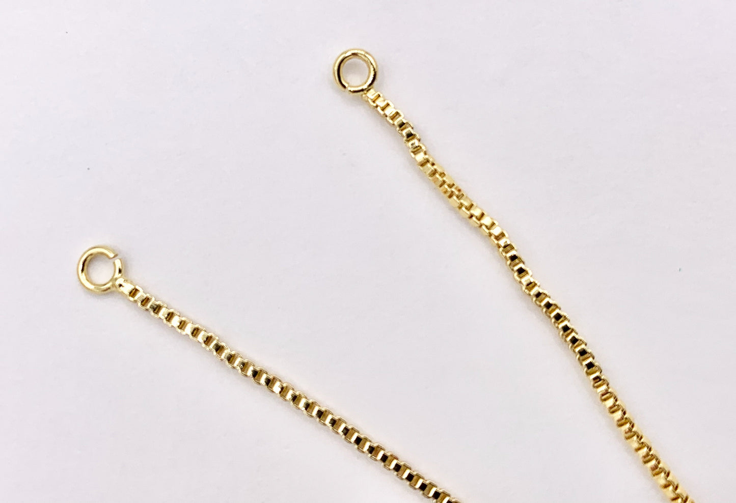 Box Chain Dainty Slider Adjustable Bracelets Jewelry Making Component in 18K Gold Plated Copper 10PCS