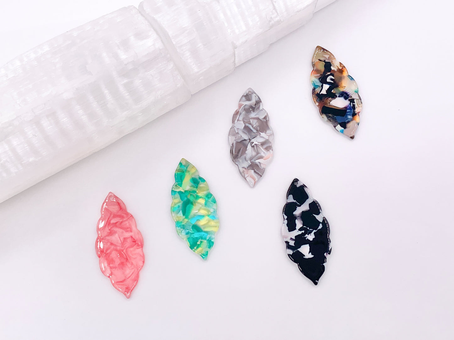 22x50mm Acetate Marquis Earring Pendants Acetate Earring Findings For Jewelry Making 5 Colors Available 10PCS
