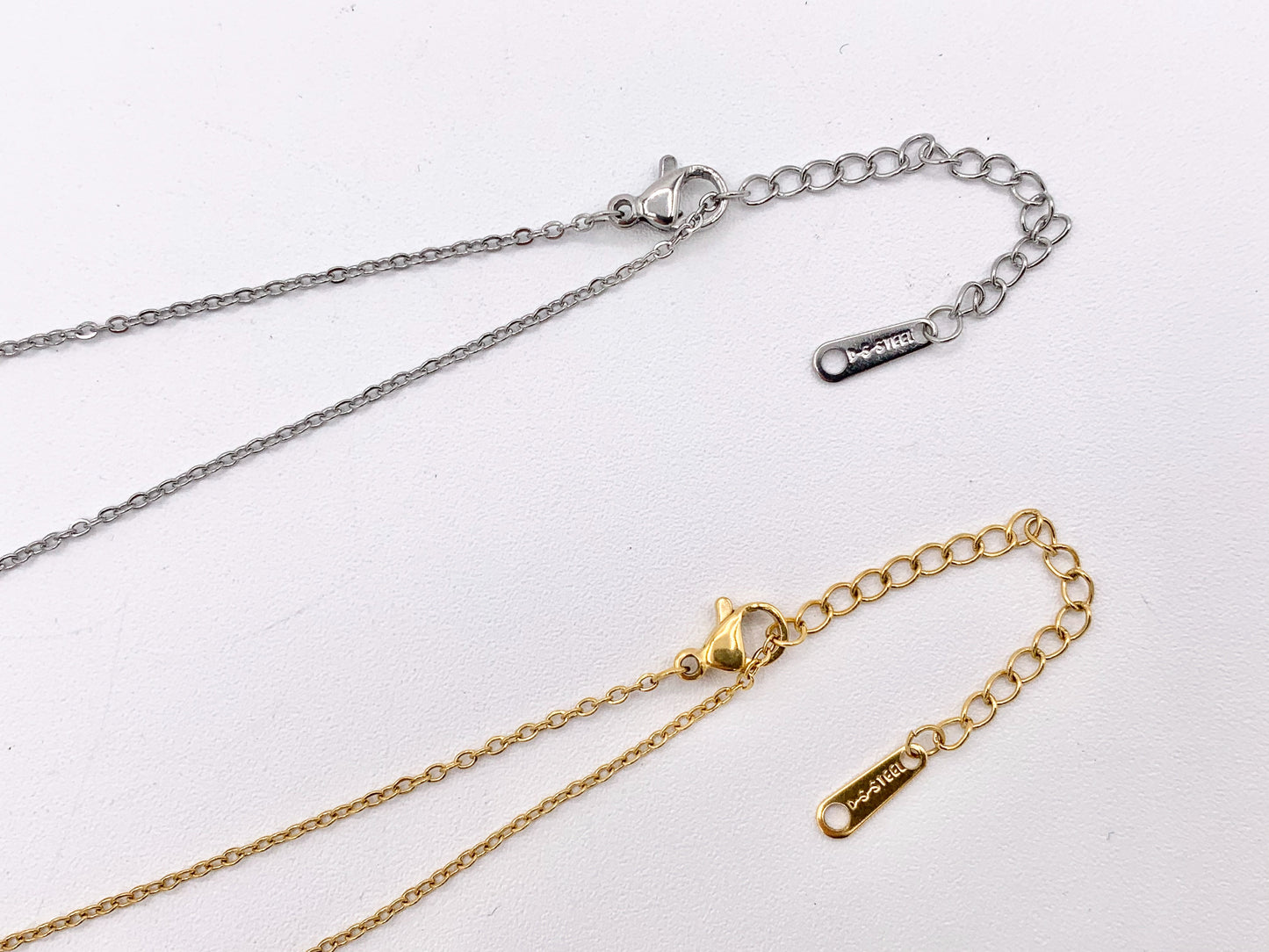 Delicate 2 Layers Butterfly Necklace Gold/Silver Plated Stainless Steel Dainty Flexible Minimalist Finished Necklace 16" with Extension Link