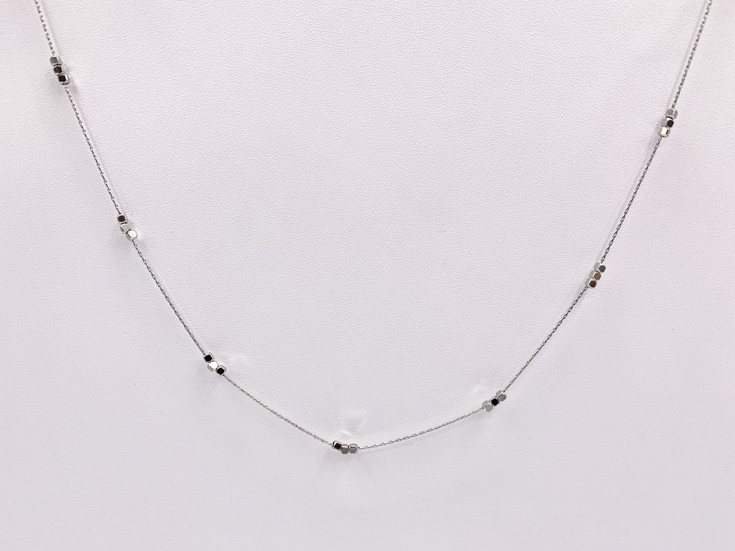 Delicate Nugget Necklace Gold/Silver Plated Stainless Steel Dainty Flexible Minimalist Finished Necklace 16" with Extension Link