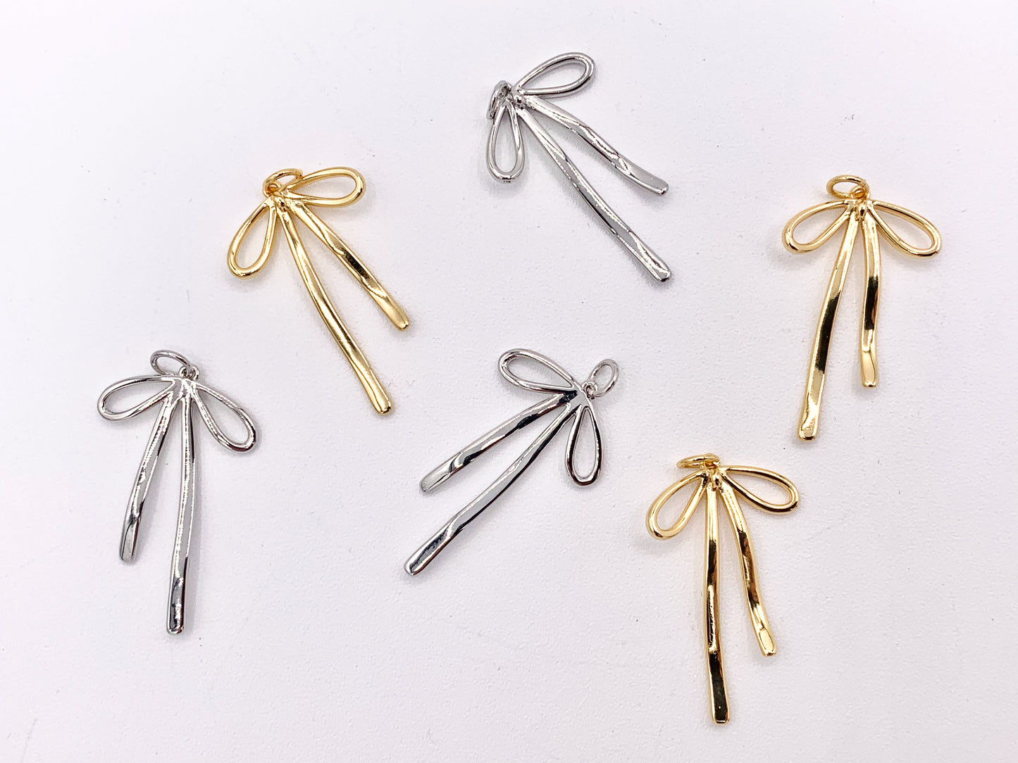 Cute Bowtie Pendant in 18K Gold/Platinum Plated Over Copper 8 PCS