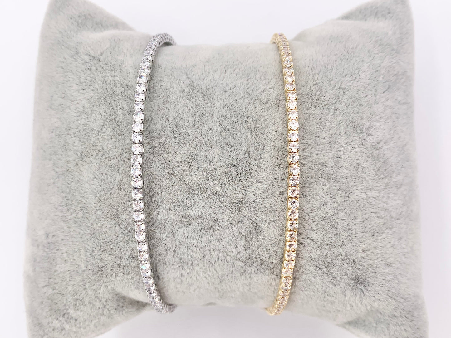 CZ Pave Dainty Rhinestone Baguette Fancy Flexible Bracelet Cuffs In Real Gold/Platinum 18K Plated Copper 5 PCS