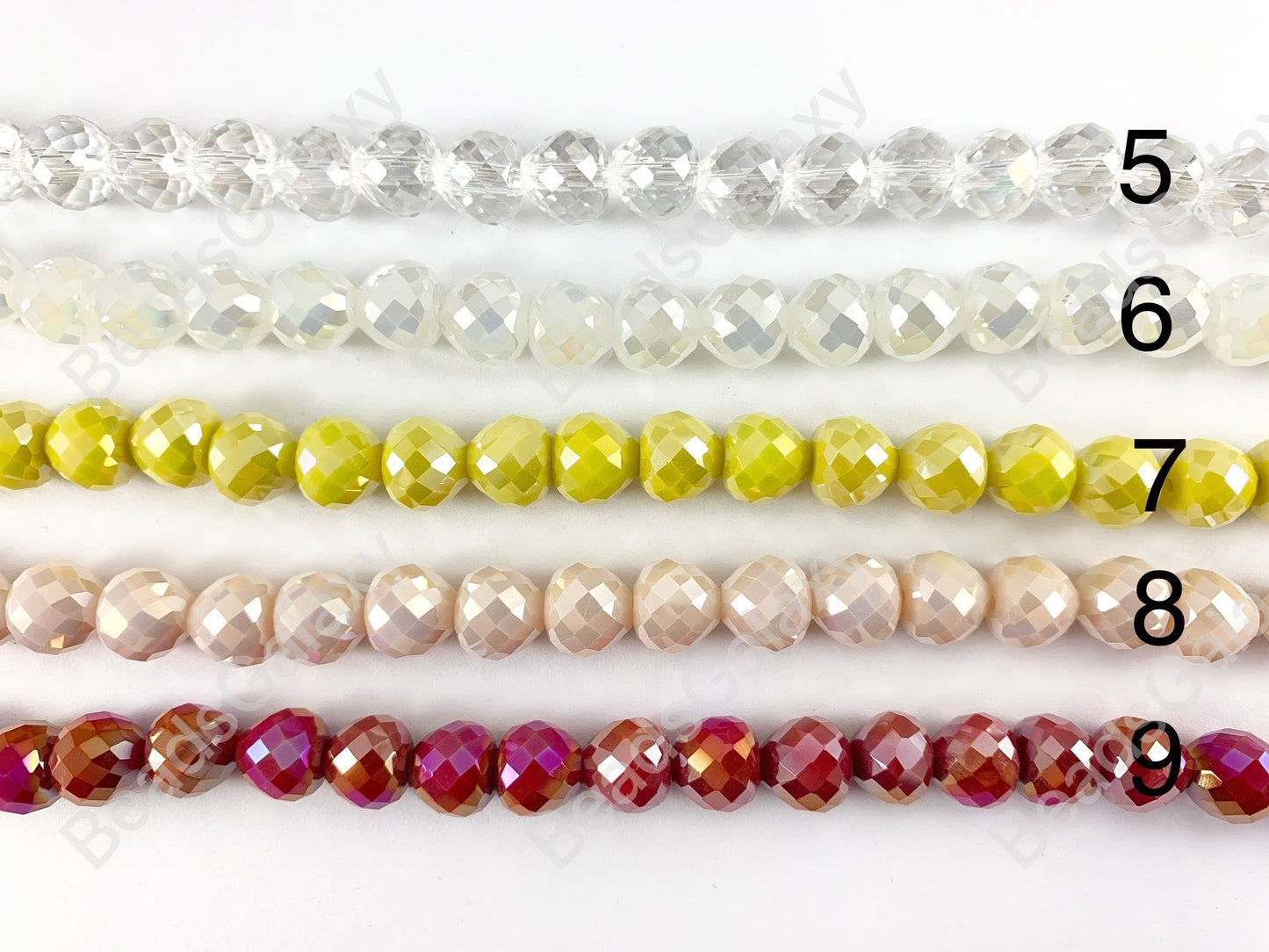 Faceted Shiny 9x10mm Dyed Glass Fat Teardrop Crystal Strands